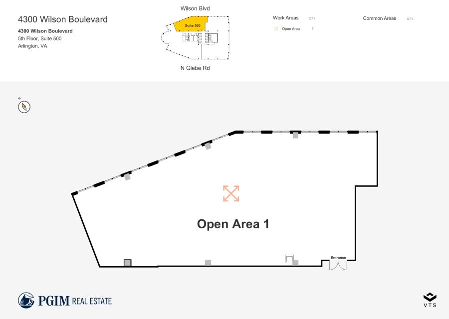 Floor plan - Partial 5th Floor, Suite 500 - 4300 Wilson Boulevard