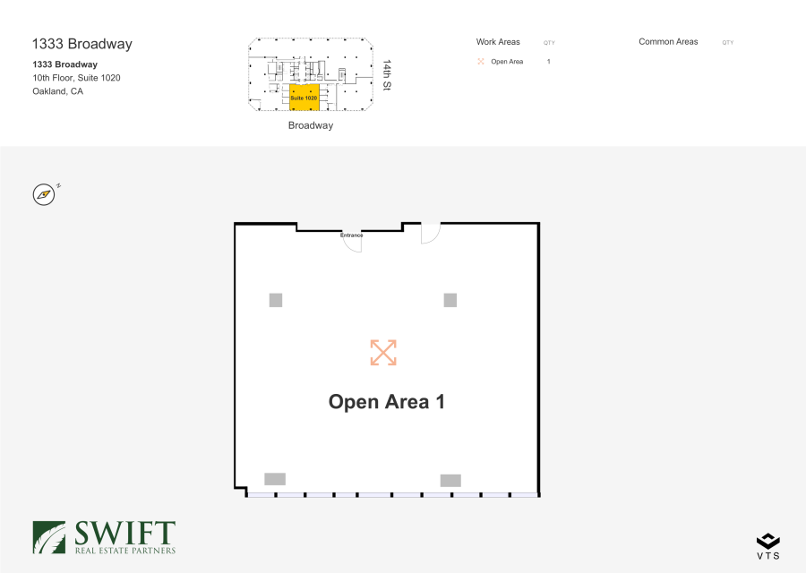 Floor plan - Partial 10th Floor, Suite 1020 - 1333 Broadway