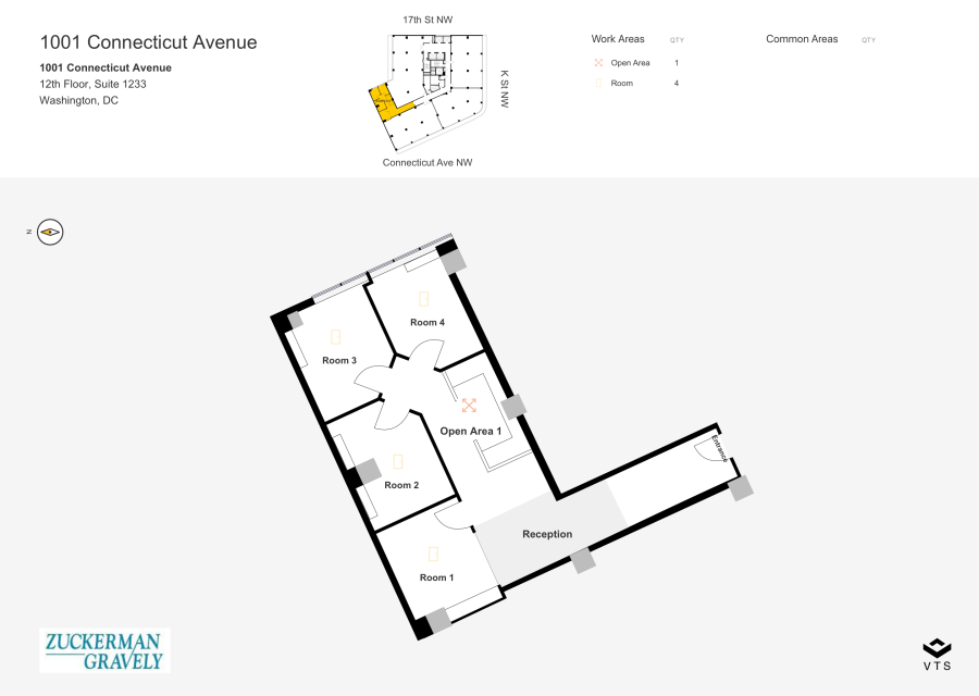 Floor plan - Partial 12th Floor, Suite 1233 - 1001 Connecticut Avenue