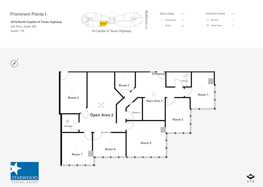 Floor plan - Partial 3rd Floor, Suite 305 - Prominent Pointe I - Prominent Pointe