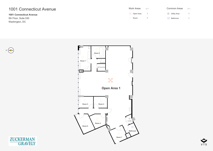 Floor plan - Partial 5th Floor, Suite 530 - 1001 Connecticut Avenue