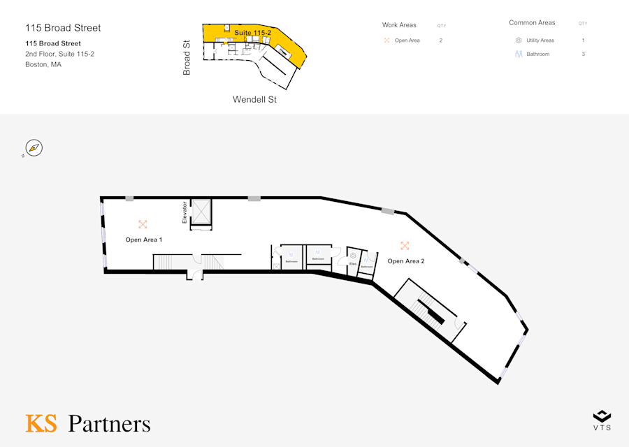 Floor plan - Entire 2nd Floor, Suite 115-2 - 115 Broad Street - 109-115 Broad Street