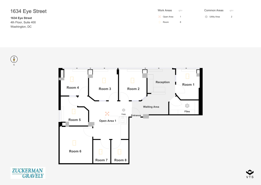 Floor plan - Partial 4th Floor, Suite 400 - 1634 Eye Street