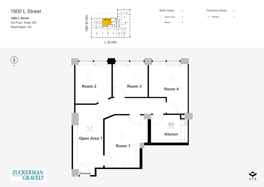 Floor plan - Partial 3rd Floor, Suite 320 - 1900 L Street