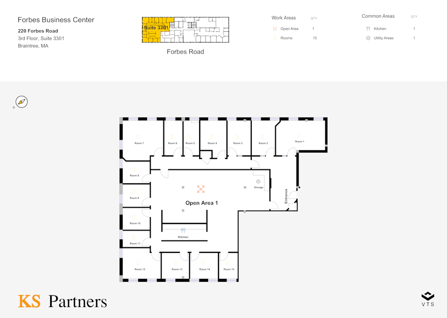 Floor plan - Partial 3rd Floor, Suite 3301 - 220 Forbes Road - Forbes Business Center