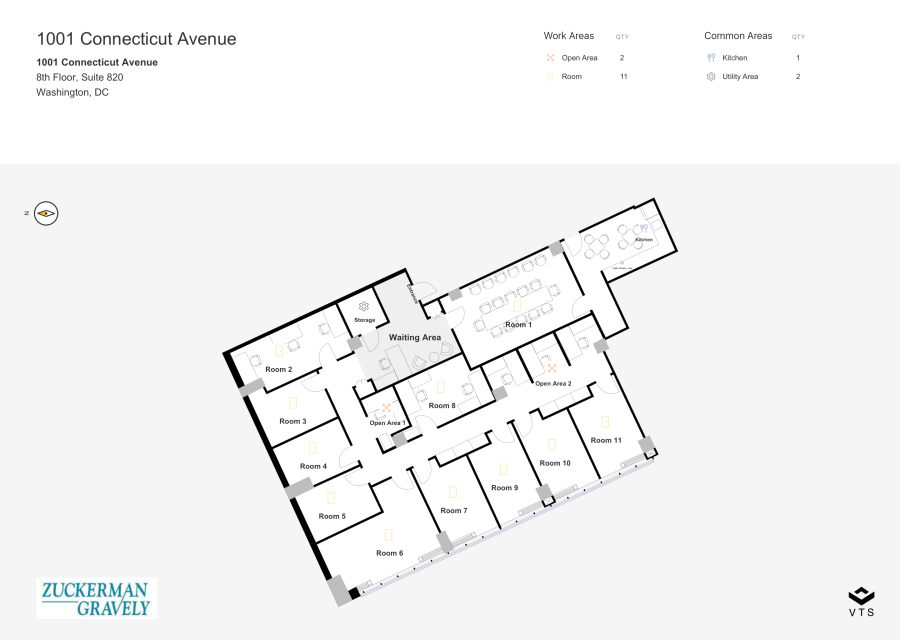 Floor plan - Partial 8th Floor, Suite 820 - 1001 Connecticut Avenue