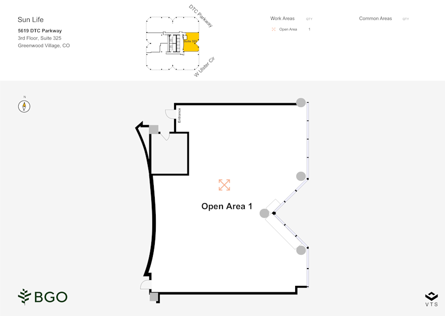 Floor plan - Partial 3rd Floor, Suite 325 - Terrace Tower - 5619 DTC Parkway