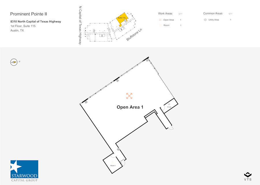 Floor plan - Partial 1st Floor, Suite 115 - Prominent Pointe II - Prominent Pointe