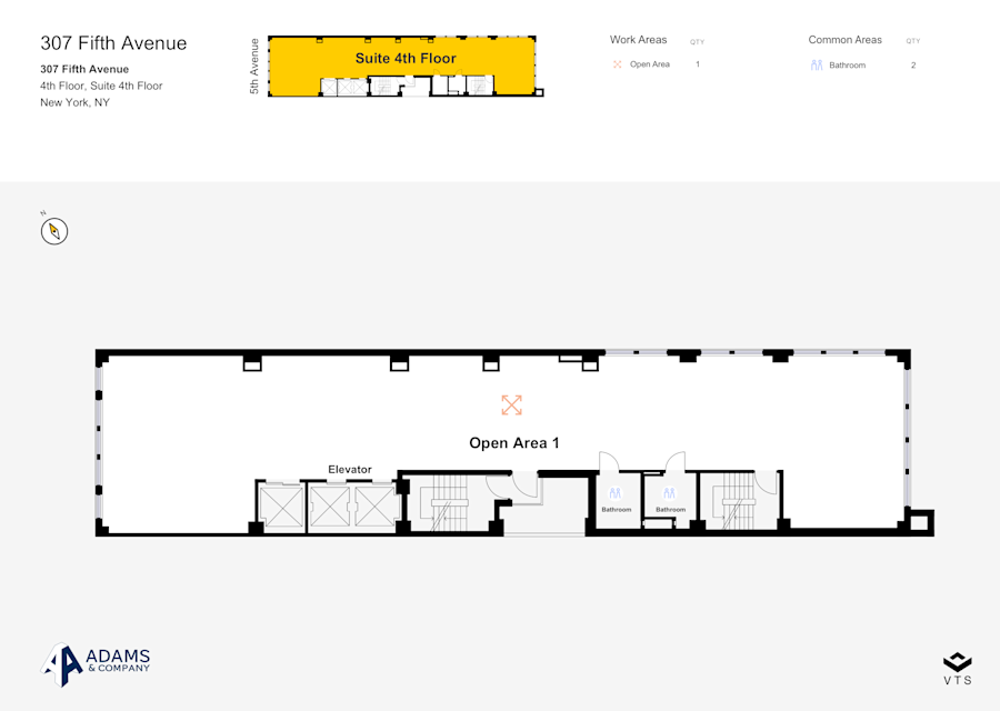 Floor plan - Entire 4th Floor, Suite Entire 4th Floor - 307 Fifth Avenue