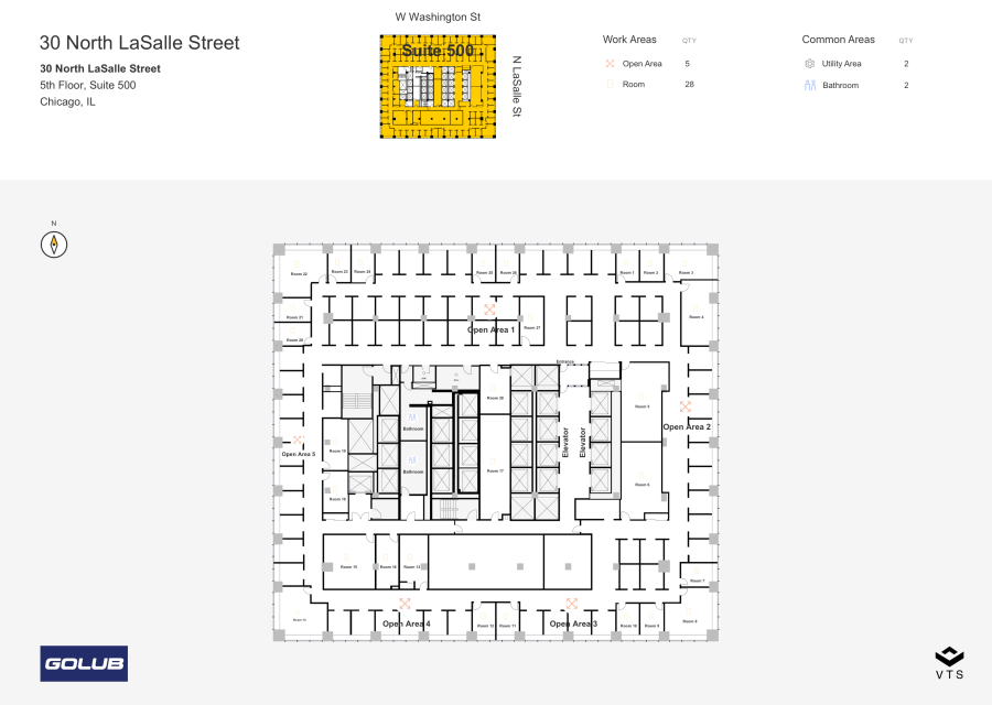 Floor plan - Entire 5th Floor, Suite 500 - 30 North LaSalle Street