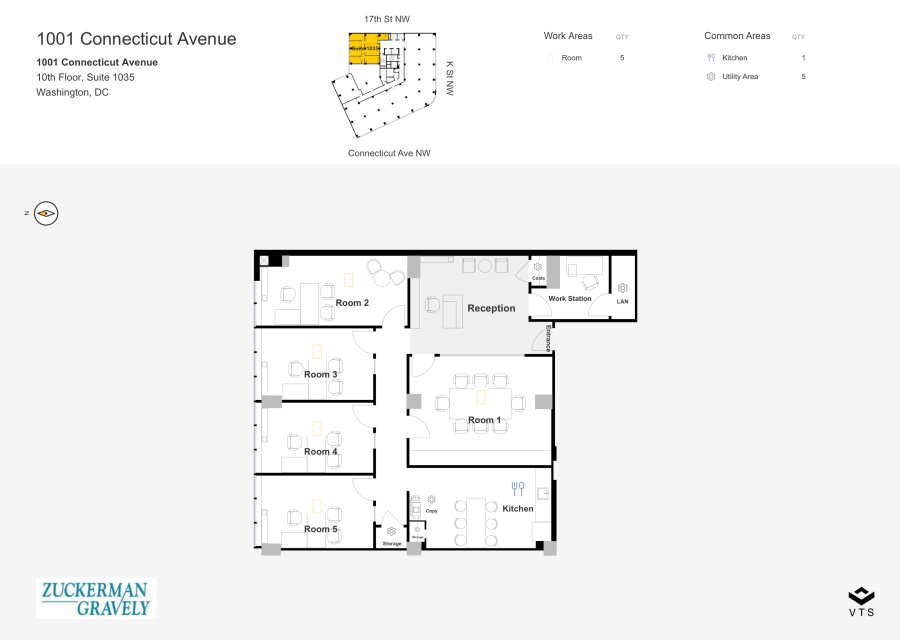 Floor plan - Partial 10th Floor, Suite 1035 - 1001 Connecticut Avenue