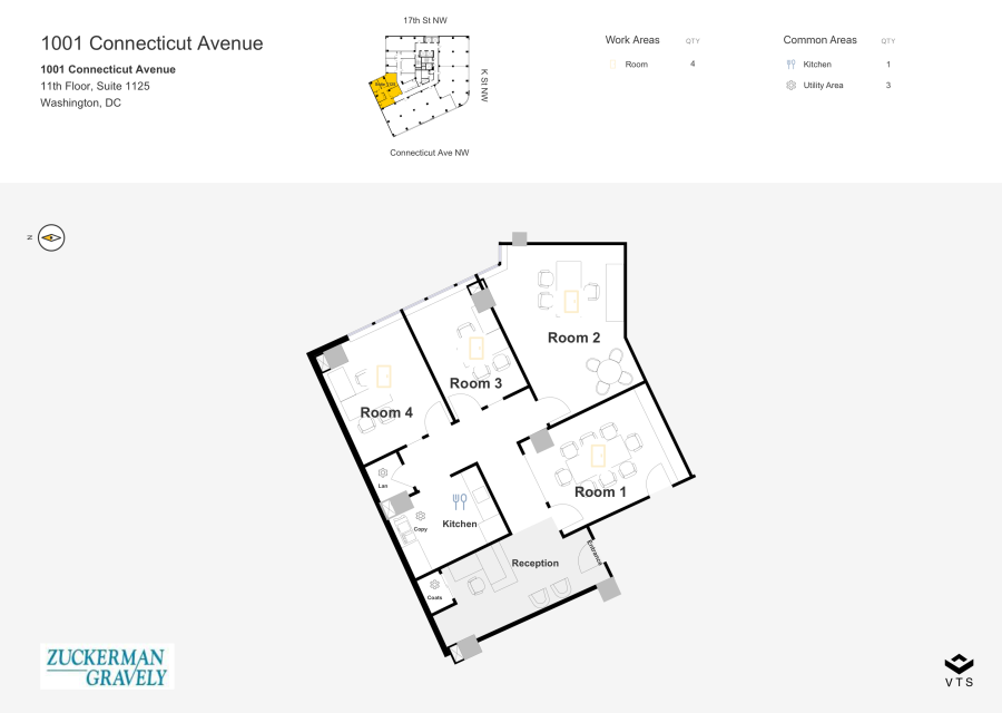 Floor plan - Partial 11th Floor, Suite 1125 - 1001 Connecticut Avenue