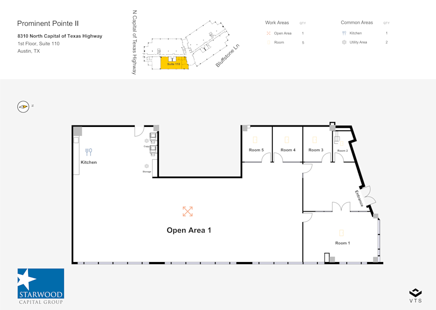 Floor plan - Partial 1st Floor, Suite 110 - Prominent Pointe II - Prominent Pointe