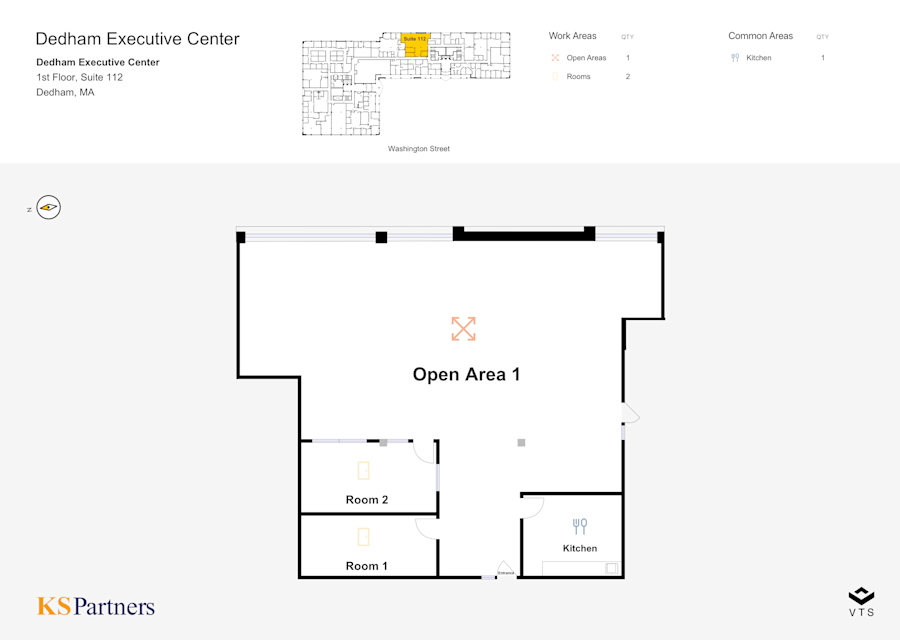 Floor plan - Partial 1st Floor, Suite 112-980 - Dedham Executive Center