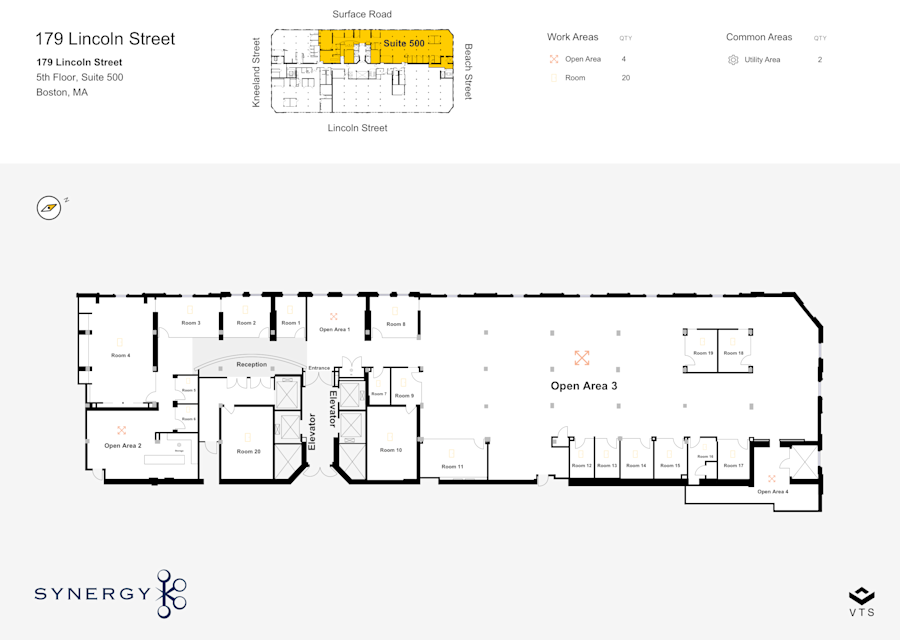 Floor plan - Partial 5th Floor, Suite 500 - 179 Lincoln Street