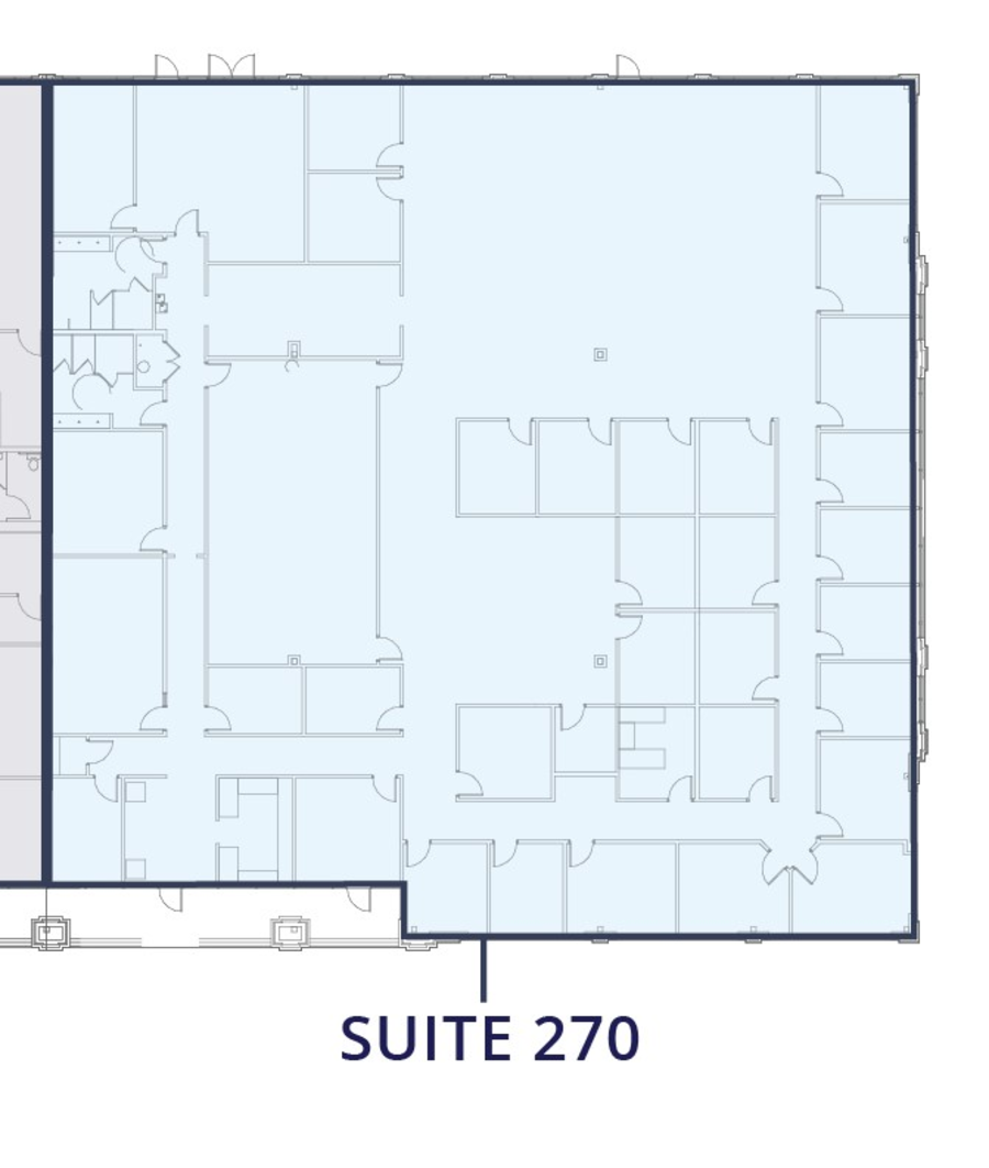 Floor plan - Partial 1st Floor, Suite 270 - 405 Duke Drive - Aspen Grove Corporate Center - 325 Seaboard Lane + 405 + 415 Duke Drive