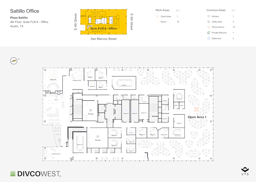 Floor plan of Entire 4th Floor, Suite FLR-4 - Office, Saltillo Office  - Plaza Saltillo 