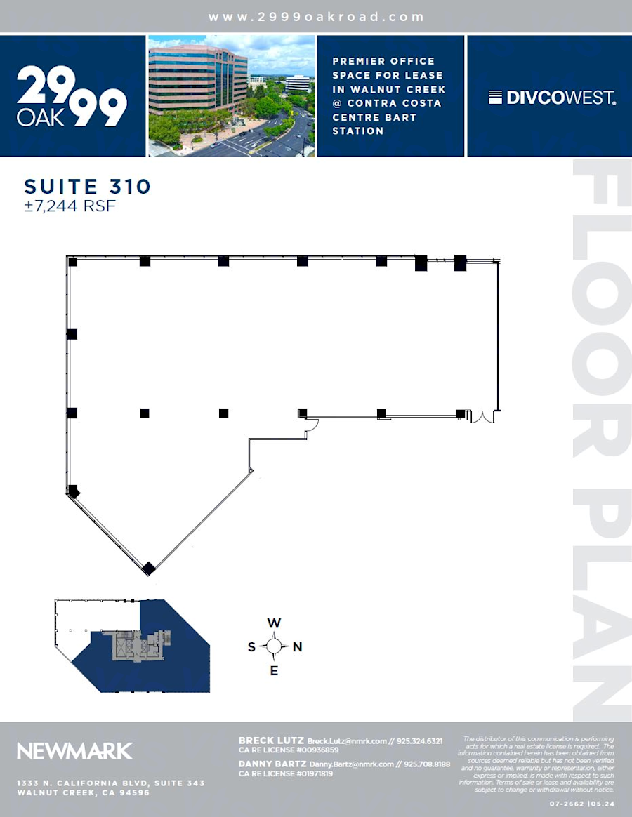 Floor plan of Partial 3rd Floor, Suite 310, 2999 Oak Road