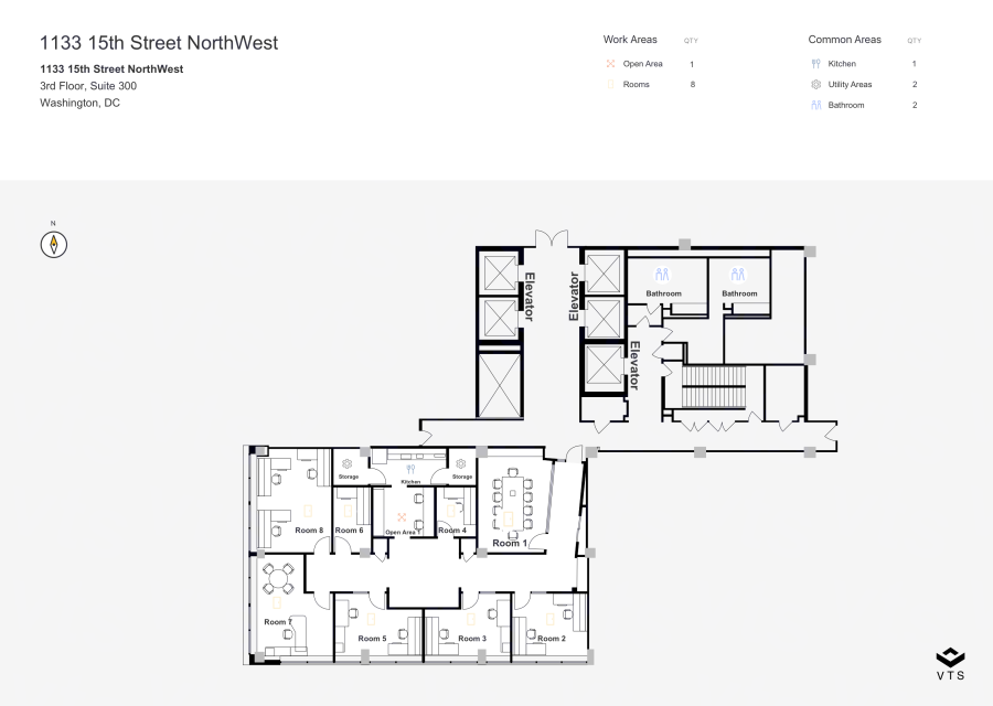 Floor plan of Partial 3rd Floor, Suite 300, 1133 15th Street NW