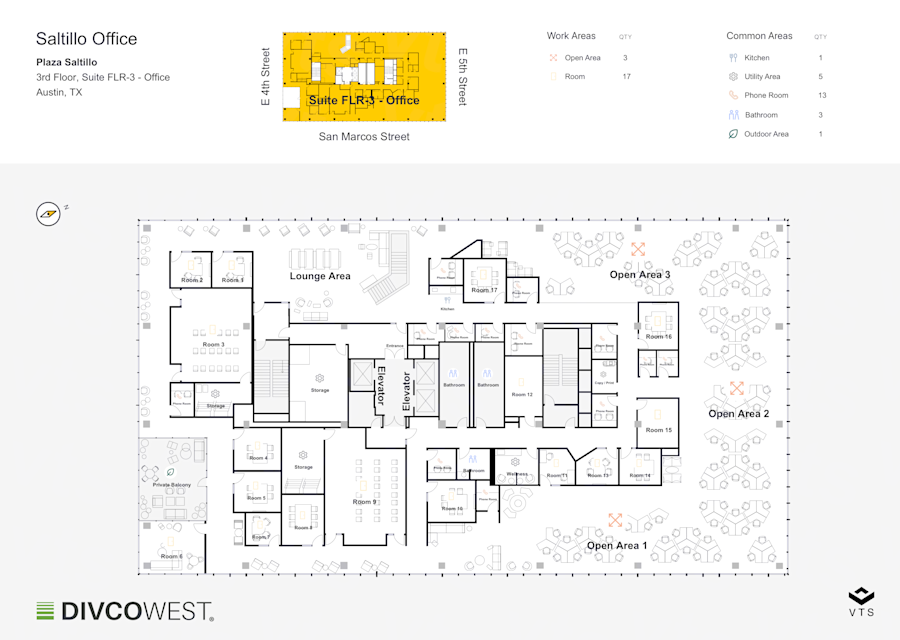 Floor plan of Entire 3rd Floor, Suite FLR-3 - Office, Saltillo Office  - Plaza Saltillo 