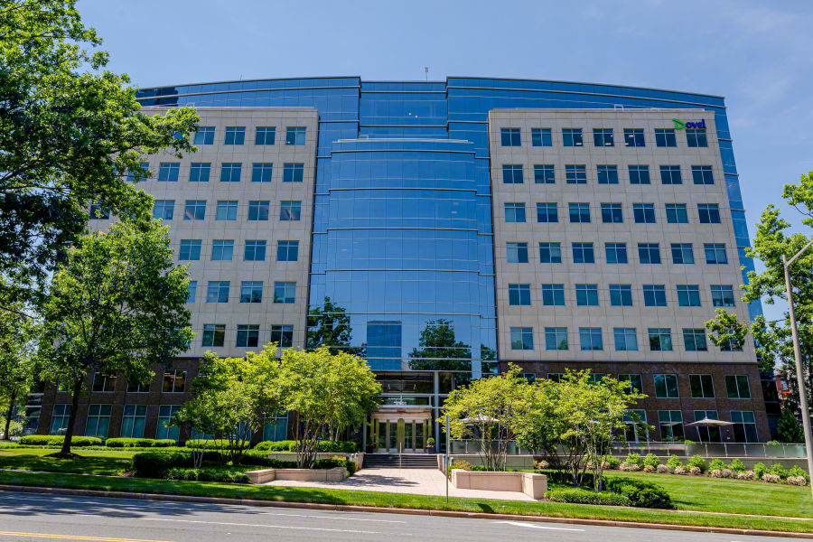 Tysons, VA / USA - September 24, 2019: One of the entrances to